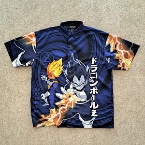 Dragon Ball Z Graphic Button-Up Shirt